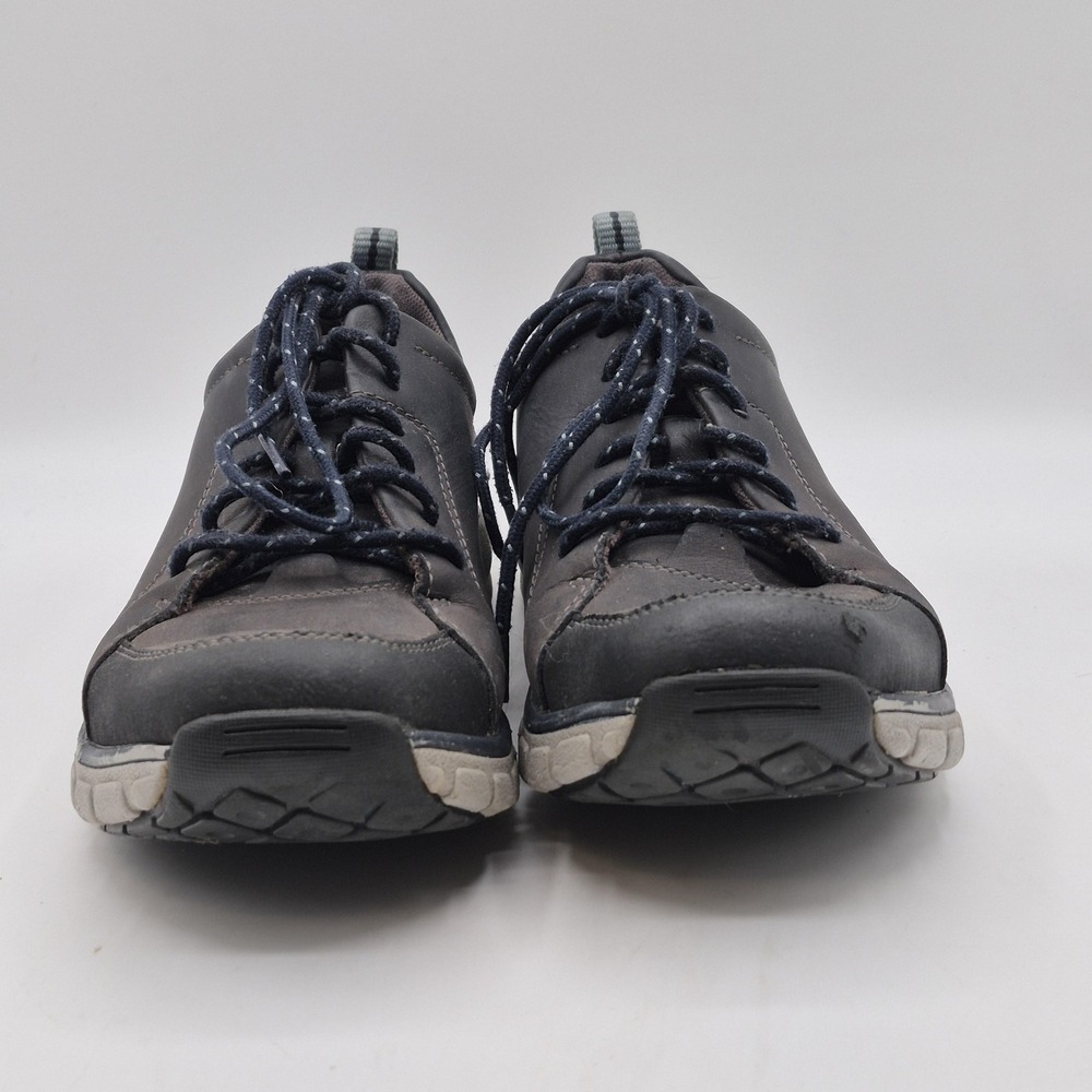 Clarks‎ WaveWalk Shoes Womens Size 7.5 Gray Leather Walking Comfort Lace Up - Picture 6 of 12